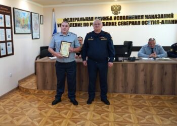 В УФСИН Северной Осетии прошла патриотическая акция «Окна России»