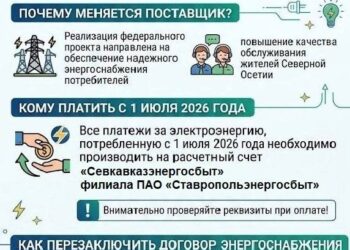 Северная Осетия сменит гарантпоставщика электроэнергии с 1 июля